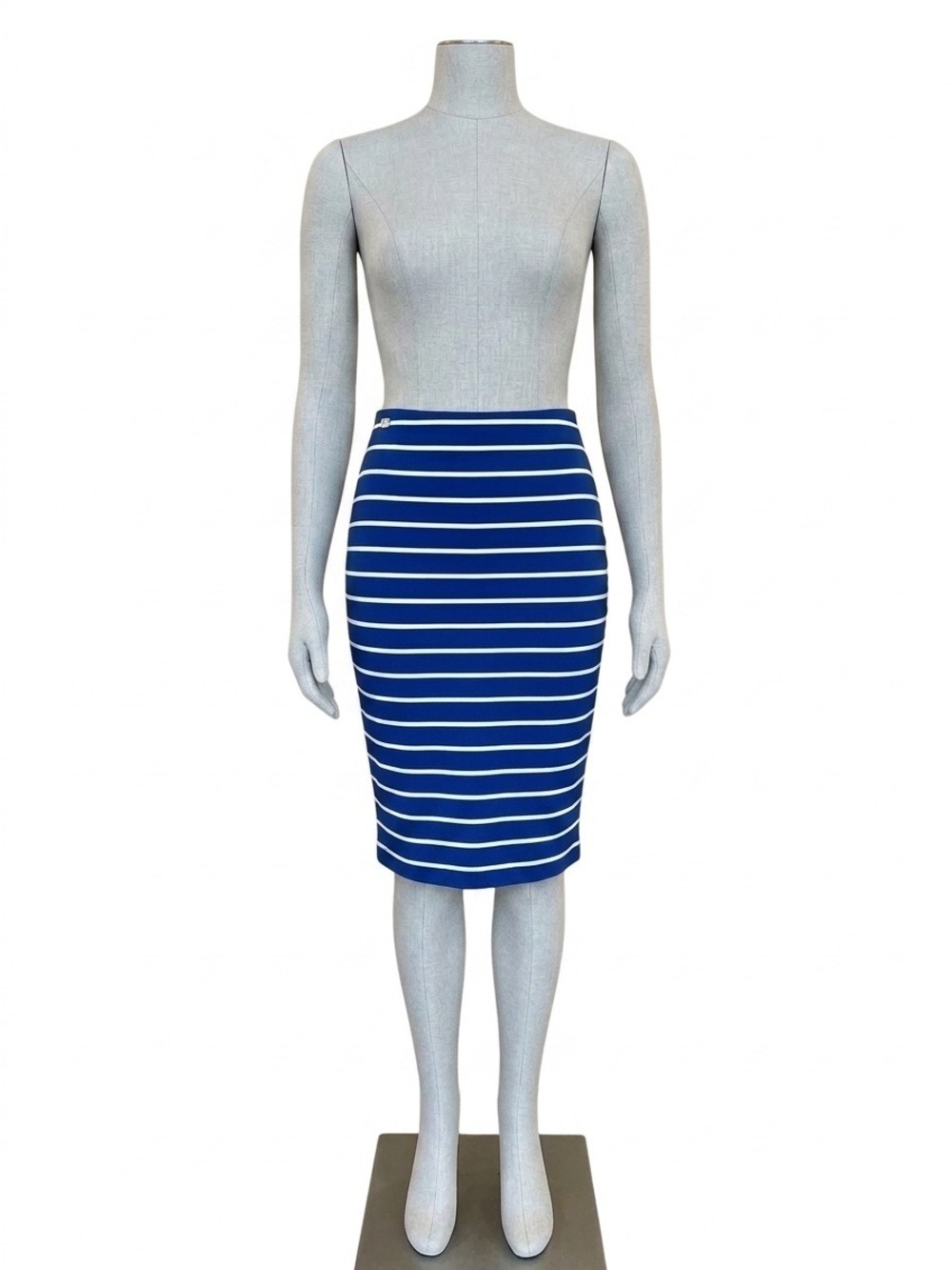 Lauren Ralph Lauren Navy and White Striped Pencil Skirt